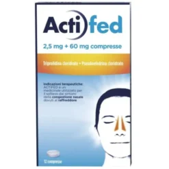 JOHNSON&JOHNSON Actifed Decongestionante Nasale 2,5 mg 60 mg 12 Compresse New