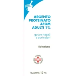 AEFFE FARMACEUTICI Srl Argento Proteinato Afom 1% Adulti Gocce Nasali e Auricolari 10 ml Clearance