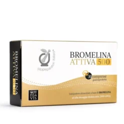 BIODUE SpA Bromelina Attiva 500 30 Compresse - Integratore Bromelina Clearance