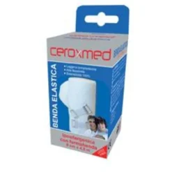 NOVA ARGENTIA Srl IND. FARM Ceroxmed Benda Elastica con Fermabenda cm 8 x 4,5 m New