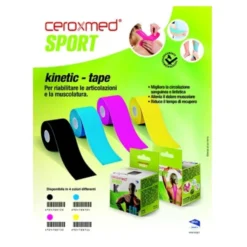 NOVA ARGENTIA Srl IND. FARM Ceroxmed Sport Kinetic Tape Blu Bendaggio Adesivo Elastico