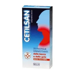 SELLA Srl Cetilsan Cetilpiridinio Cloruro Antisettico 20 Pastiglie Senza Zucchero Outlet