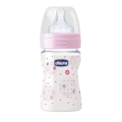 CHICCO (ARTSANA SpA) Chicco Biberon Benessere con Tettarella in Silicone Girl 150 ml Neonati New