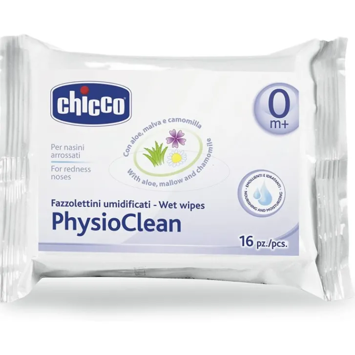 CHICCO (ARTSANA SpA) Chicco Fazzolettini Umidificati Physioclean 16 Pezzi Neonati Online