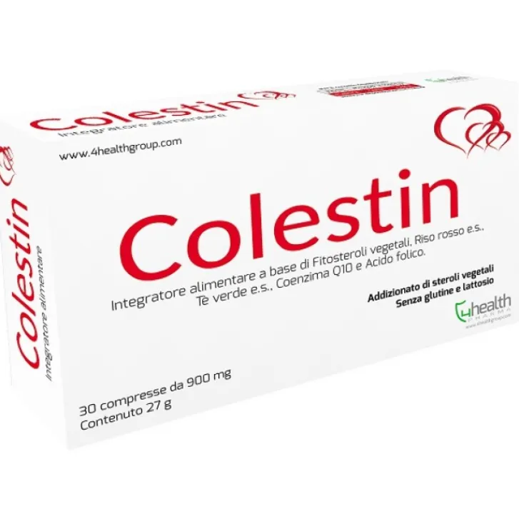 4 HEALTH Srl Colestin 30 Compresse - Integratore per il Colesterolo