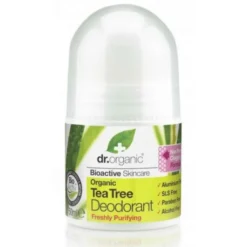OPTIMA NATURALS Srl Dr.Organic Tea Tree Deodorante Roll-On Antibatterico 50 ml New