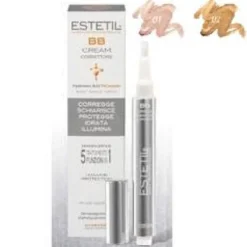 POOL PHARMA Srl Estetil BB Cream Correttore 5 in 1 Colore 01 con Pennellino 2,5 ml New