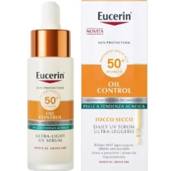 BEIERSDORF SpA Eucerin Sun Viso Oil Control Solare SPF50+ Tocco Secco 50 ml New