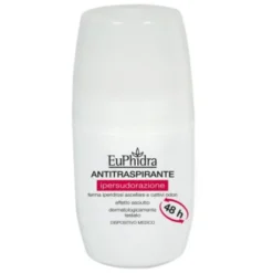 ZETA FARMACEUTICI SpA Euphidra Deodorante Roll-On Antitraspirante per Ipersudorazione 50 ml Sale