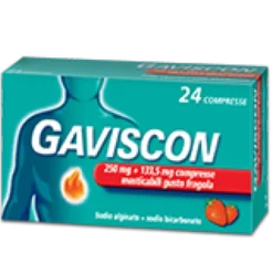 RECKITT BENCKISER Gaviscon Aroma Fragola 250 mg + 133,5 mg 24 Compresse Masticabili Clearance