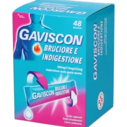 RECKITT BENCKISER Gaviscon Bruciore e Indigestione per Reflusso Gastroesofageo Gusto Menta 48 buste Discount
