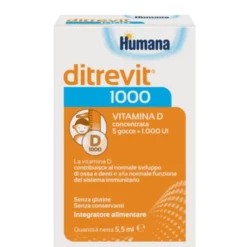 HUMANA ITALIA SpA Humana Ditrevit 1000 Gocce 5,5 ml - Integratore Alimentare Outlet