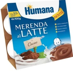 HUMANA ITALIA SpA Humana Merenda Latte e Cioccolato 4 x 100 grammi Outlet