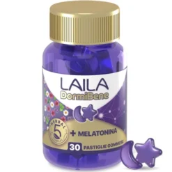 MENARINI OTC Laila Dormibene Gusto Frutti di Bosco 30 Pastiglie Gommose - Integratore Melatonina Sonno e Stress Discount