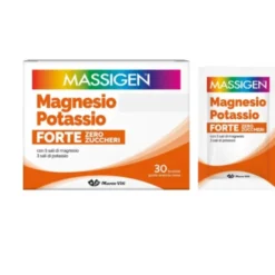 MARCO VITI FARMACEUTICI SpA Massigen Magnesio e Potassio Forte Zero Zuccheri 30 bustine - Integratore Alimentare Discount