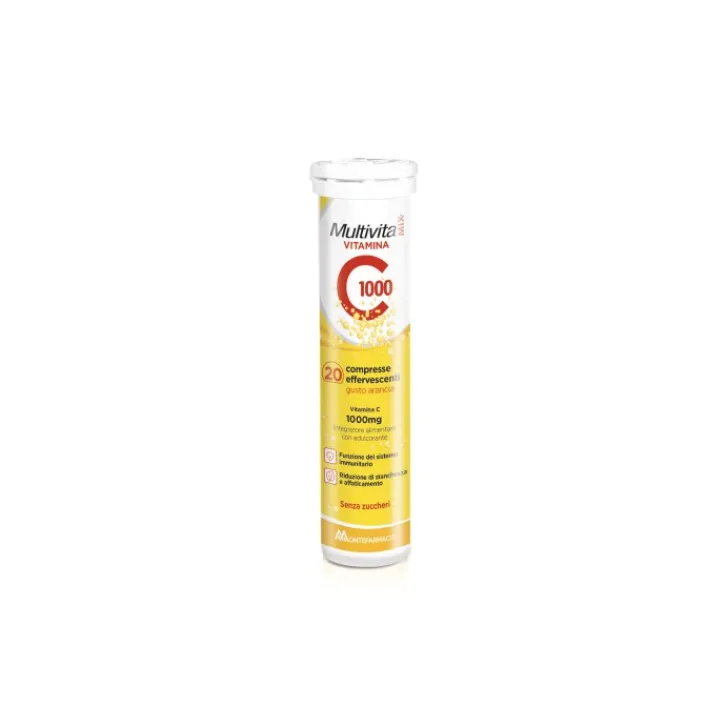 MONTEFARMACOSPA Multivitamix Vitamina C 1000 20 Compresse effervescenti- Integratore Alimentare Vitamina C Clearance
