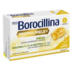 ALFASIGMA SPA NO RX NeoBorocillina Miele e Limone 16 Pastiglie - Integratore Alimentare Sale