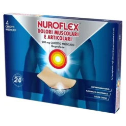 RECKITT BENCKISER Nuroflex Dolori Muscolari e Articolari Ibuprofene 4 Cerotti Hot