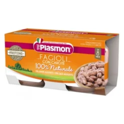 PRINCES ITALIA SpA Plasmon Omogeneizzato Fagioli e Carote 2 x 80 grammi Sale