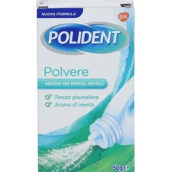 HALEON ITALY Srl Polident Polvere Adesiva Per Protesi Dentaria Gusto Menta 50 grammi Sale