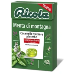 DIVITA Srl Ricola Menta Montagna Caramelle Senza Zucchero 50 grammi Hot
