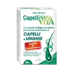 PALADIN PHARMA Sanavita Capelli e Unghie 30 Compresse - Integratore Capelli e Unghie