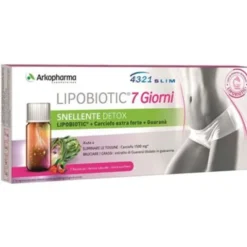 ARKOFARM Srl 4321 Slim Lipobiotic 7 Giorni 7 Flaconcini - Integratore Controllo Peso Corporeo Clearance