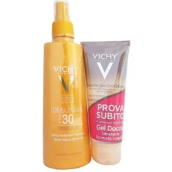 VICHY (L'OREAL ITALIA SPA) *** Vichy Ideal Soleil Spray Corpo SPF 30 200ml + Omaggio Gel Doccia 75 ml New